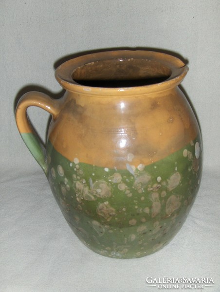 Antik mázas szilke köcsög - 25 cm magas (2p)