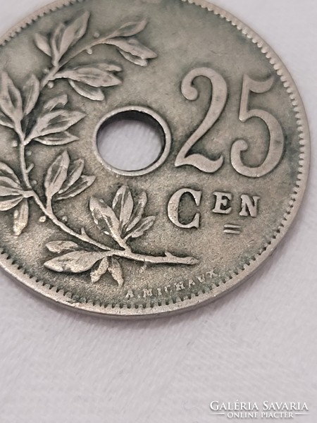 Belgium, 1928. 25 centimes érme