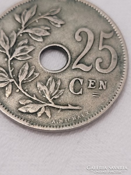 Belgium, 1928. 25 Centimes coin