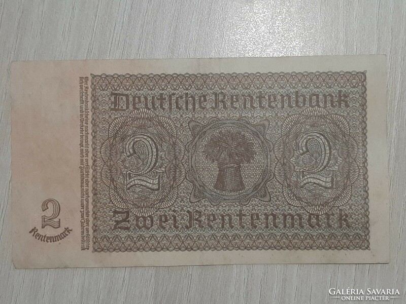 2 márka 1937 Németország Harmadik Birodalom (1933-1945) 2 járadék márka bankjegy 1937