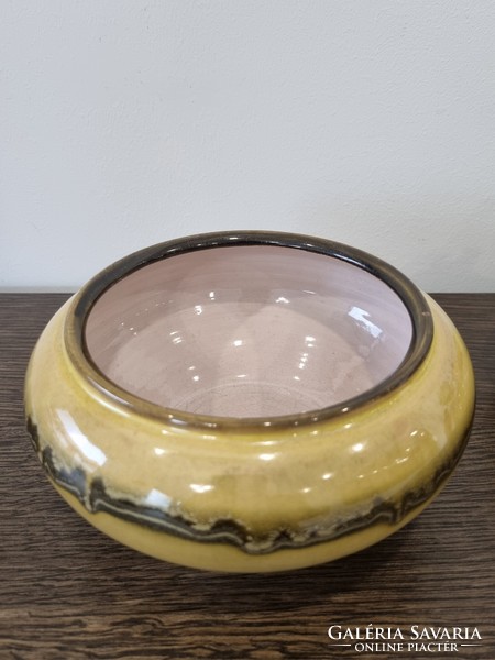 Applied art ceramic bowl + vase (70s)