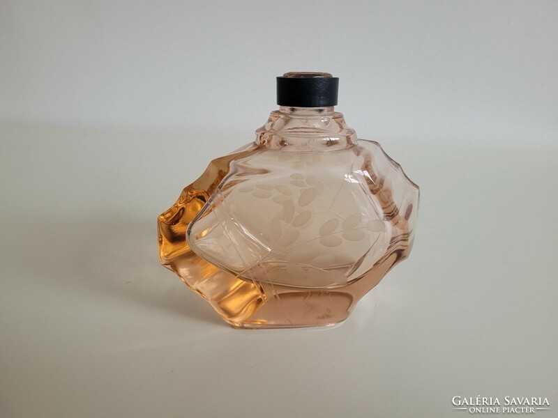 Old perfume bottle pink polished art deco cologne