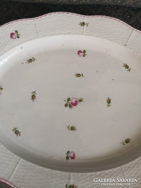 Antique Herend (Old Herend) giant bowl with rose pattern, ribbon-crown mark