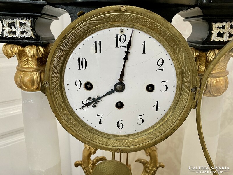 Biedermeier table clock 1840 restored