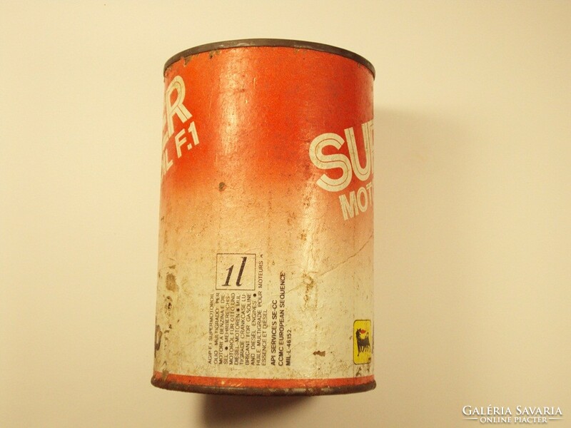 Retro agip super motoroil oil can - motor oil bottle - 1 liter - from the 1970s-1980s