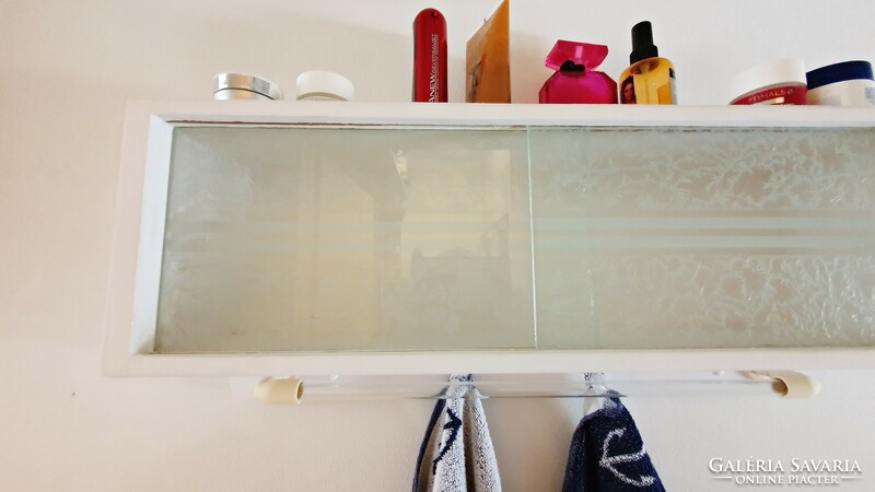 Old, retro, glass wall cabinet.