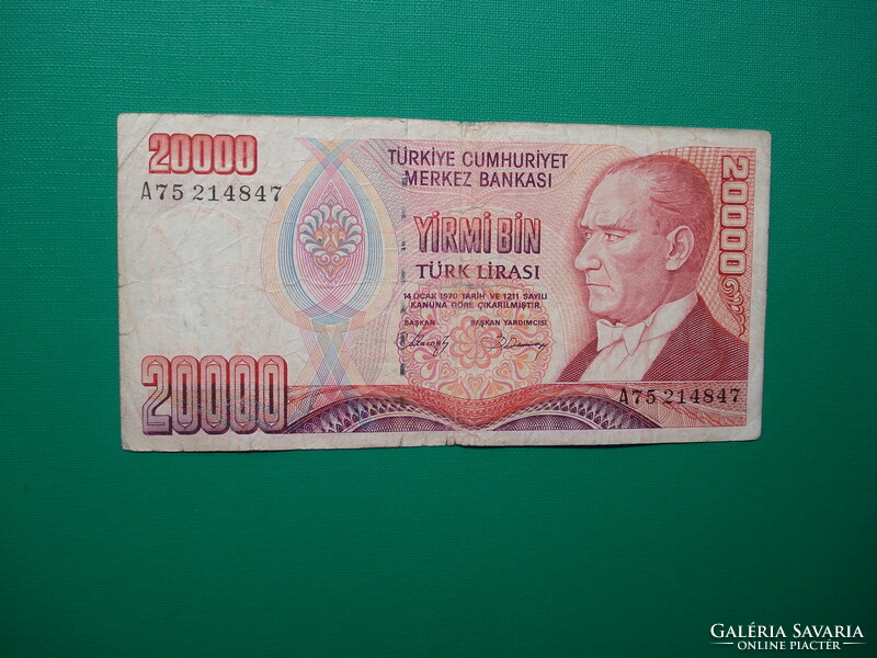 Törökország 20000 Líra 1970