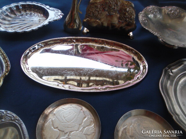 10 Pcs standing auction collection of trays, vase, napkin holder, wmf? We offer a caviar holder or a butter holder