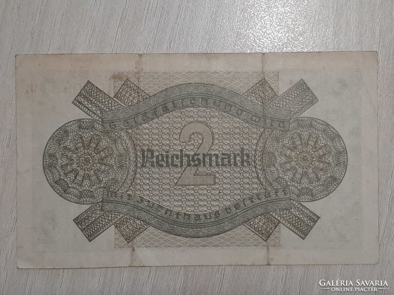 2 márka Németország  1938 -45 ig 2 Reichsmark  RITKA !