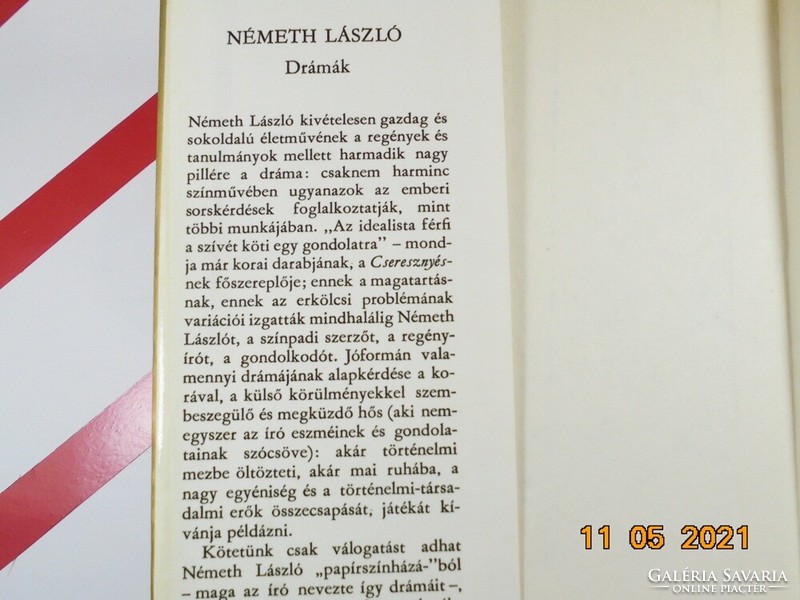 László Németh: dramas - by the light, Széchenyi, Galilei, the kát bolyai, big family