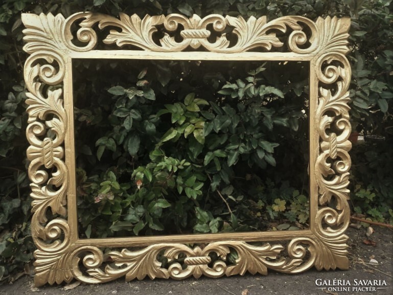 Picture frame - mirror frame / carved wood.
