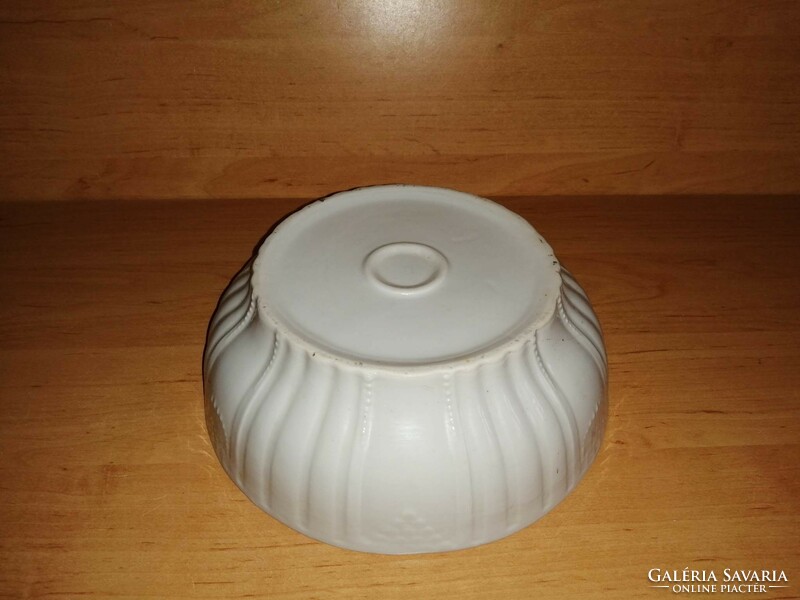 Antik Zsolnay porcelán koma tál, pogácsás tál 22 cm (z)