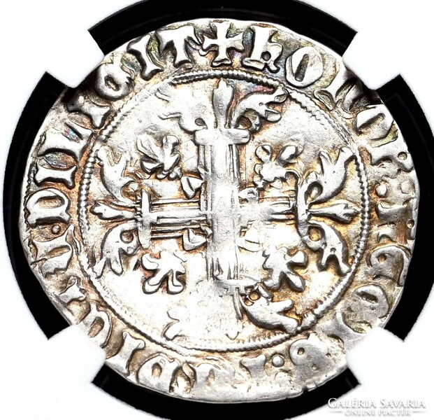 Italy, Naples. Robert d'Anjou. 1309-1343. Silver gigliato. ngc certified- au rated