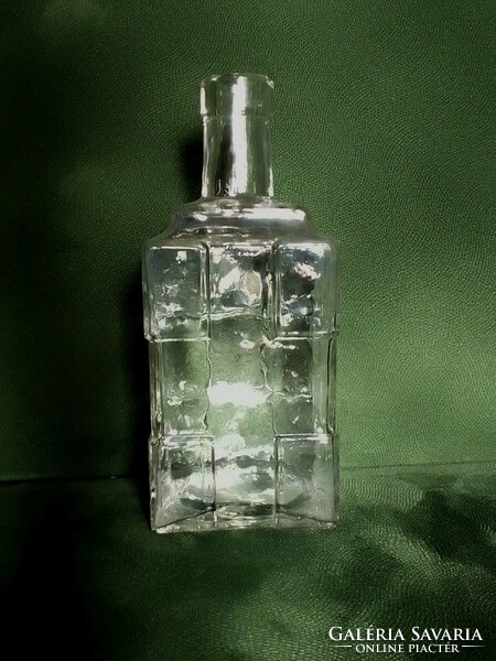 Old, rare, square zwack liquor bottles with the characteristic cross mark, unicum 18 cm