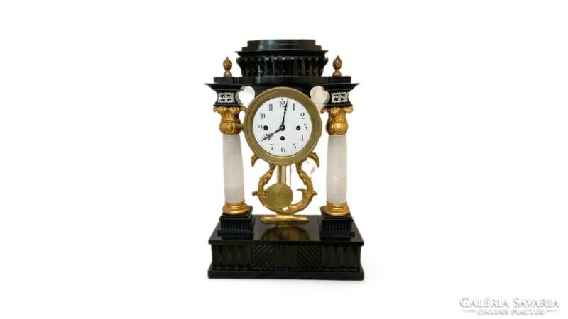 Biedermeier table clock 1840 restored