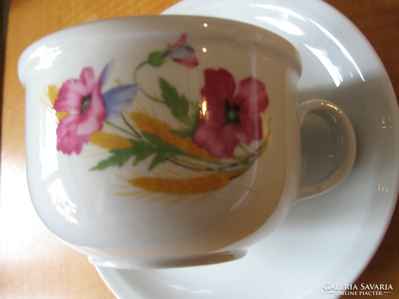 Nagyon ritka pipacsos Candia Grete Greece 1932 porcelán teás, kávés készlet 6 szett