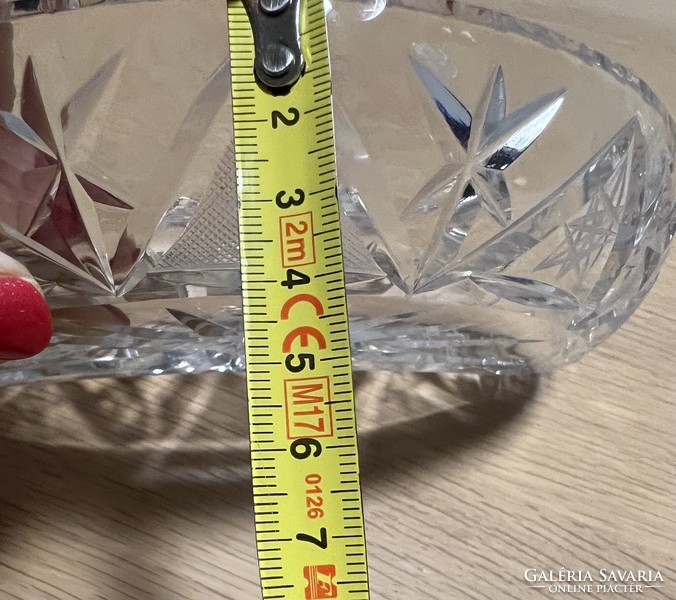 Ajka crystal crescent-shaped polished bowl, offering 23cm