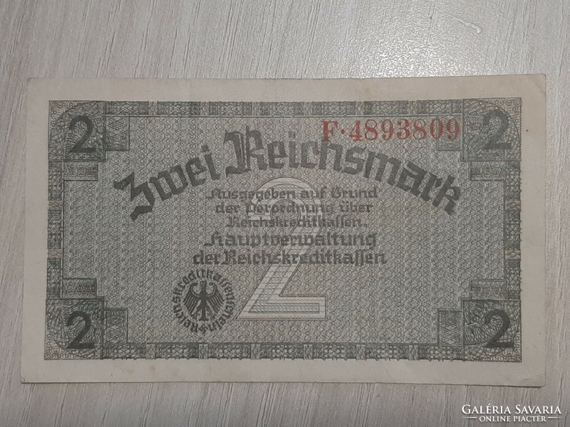 2 Mark Germany 1938-45 2 reichsmark rare!