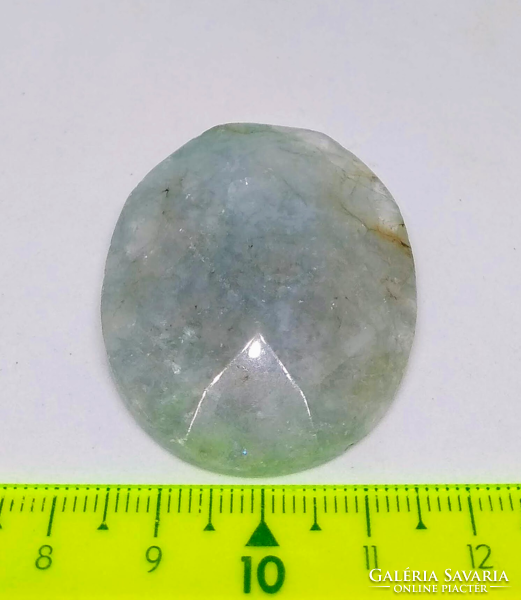 Polished aquamarine mineral cabochon q67832