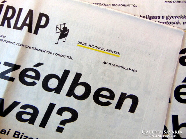 2022 July 8 / Hungarian newspaper / for a birthday!? Original newspaper! No.: 23711