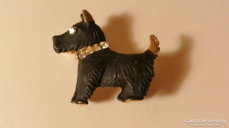 Cute black dog brooch 11.