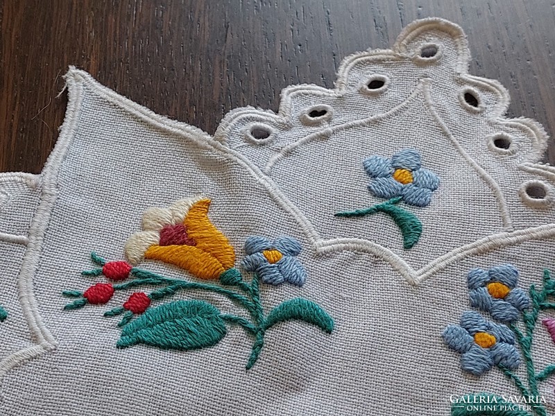 Old Kalocsa embroidered small tablecloth