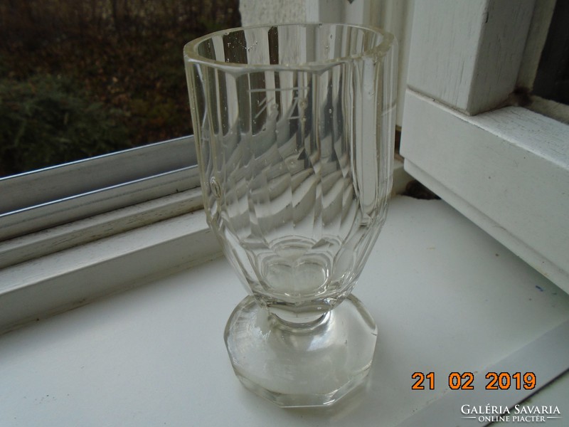 Biedermeier antique ten-sided standard thick-walled cup 11.8 cm