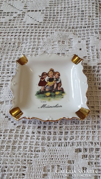 Hilde, German, tiny, small-sized porcelain ashtray, ashtray.