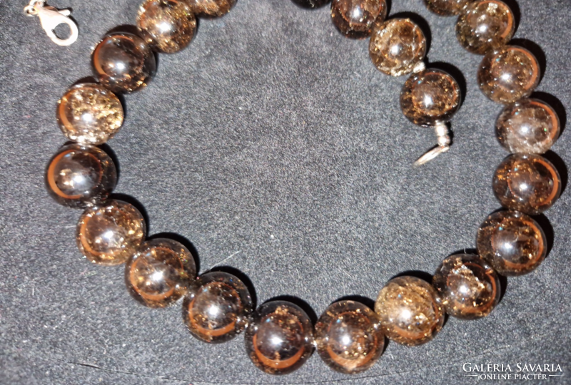 10mm smoky quartz gemstone necklaces 925 silver - new