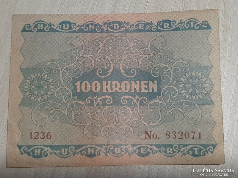 Ausztria 100 Korona Bankjegy 1922