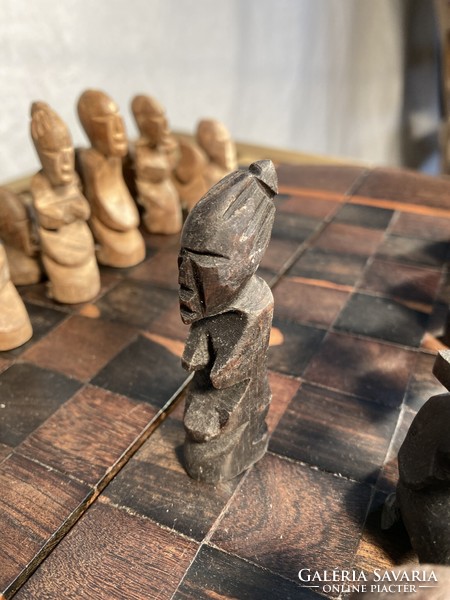 Antik afrikai sakk készlet