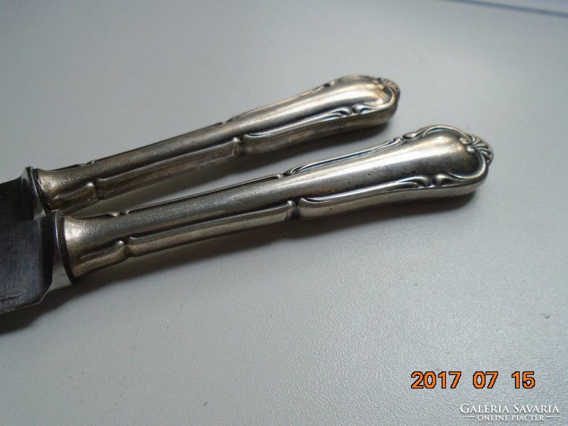 1940 ezüstözött német  kés BG ROSTFREI rozsdamentes acél pengével 2 db