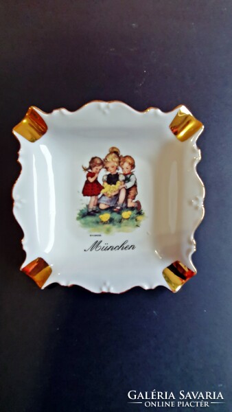 Hilde, German, tiny, small-sized porcelain ashtray, ashtray.