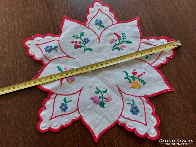 Old Kalocsa embroidered small tablecloth