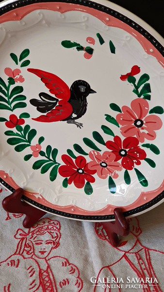 1 pcs. Old, bird-shaped, granite decorative plate, wall plate.