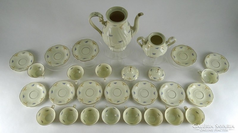 1G789 Régi krémszínű 12 személyes Rosenthal porcelán kávéskészlet
