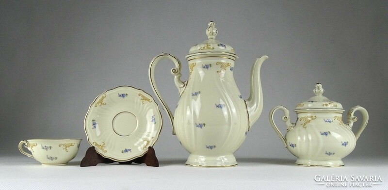 1G789 Régi krémszínű 12 személyes Rosenthal porcelán kávéskészlet