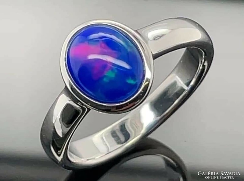 Crystal opal gemstone/sterling silver ring, 925 - new 56 mère