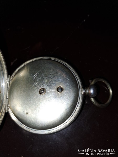 Antique silver key pocket watch from the 19th century