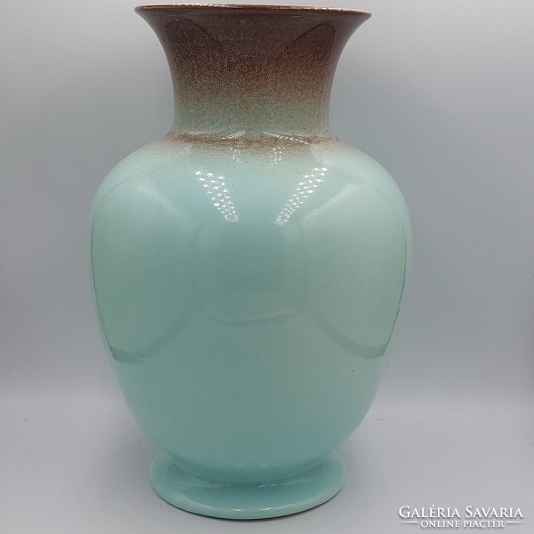 Rare collector's turquoise colored granite vase