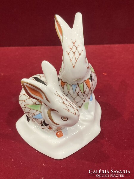 Raven house porcelain garden rabbit couple