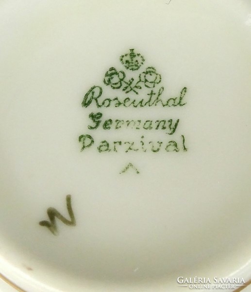 1G789 Régi krémszínű 12 személyes Rosenthal porcelán kávéskészlet