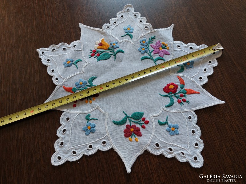 Old Kalocsa embroidered small tablecloth