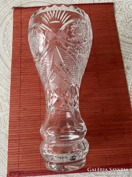 Ajka crystal giant beautiful large vase 29.5 cm