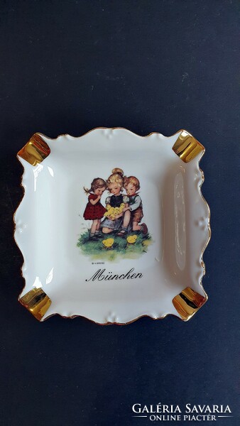 Hilde, German, tiny, small-sized porcelain ashtray, ashtray.