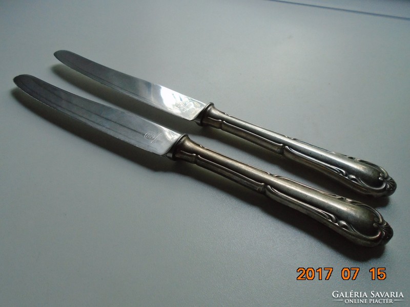 1940 Silver-plated German knife bg with stainless steel blade 2 pcs