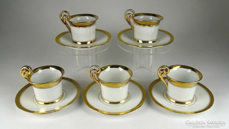 1G971 antique gilded coffee set 5 pieces