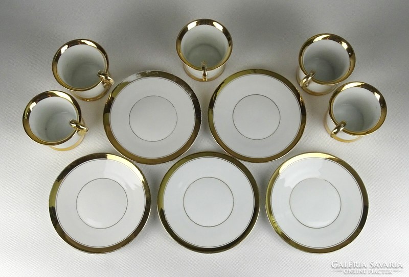 1G971 antique gilded coffee set 5 pieces