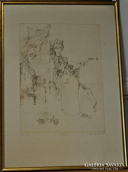 Almásy aladár (1946-) tartuffe, etching - 92/100