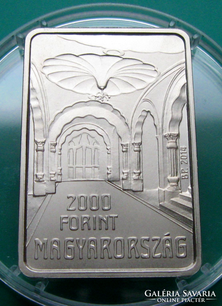 2014 - Ödön Lechner - 2000 ft non-ferrous metal commemorative coin - in capsule, with certificate